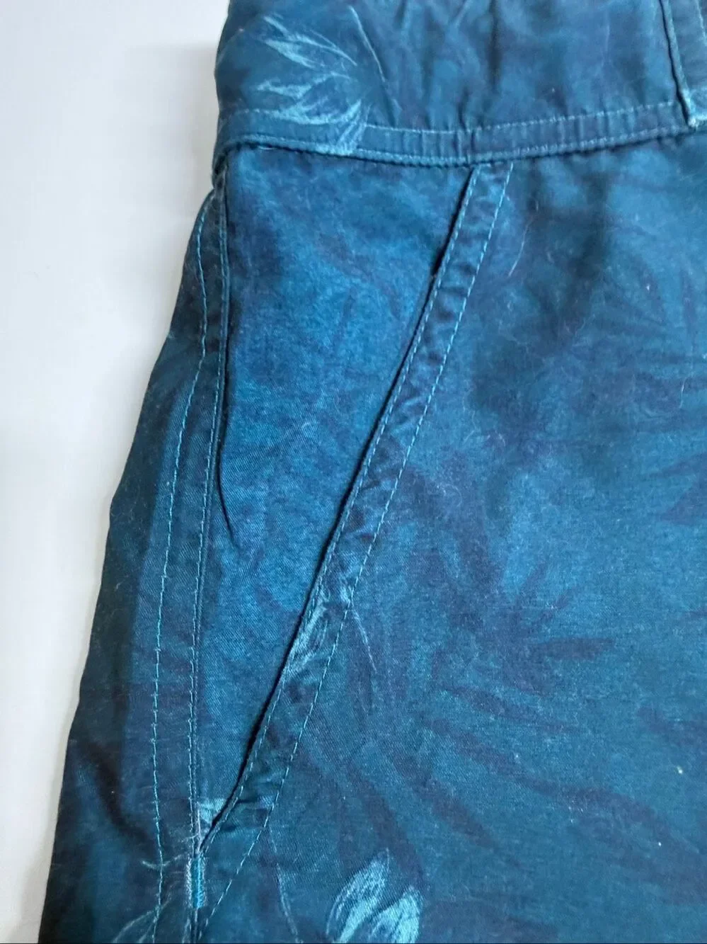 La Redoute French Youth Swim Trunks Blue Tropical Print Young Kids M